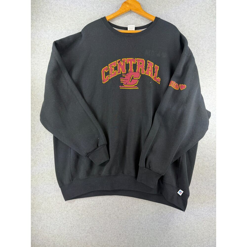 Russell Athletic Central Michigan 4XL Mom Crewneck Black Sweatshirt 3642